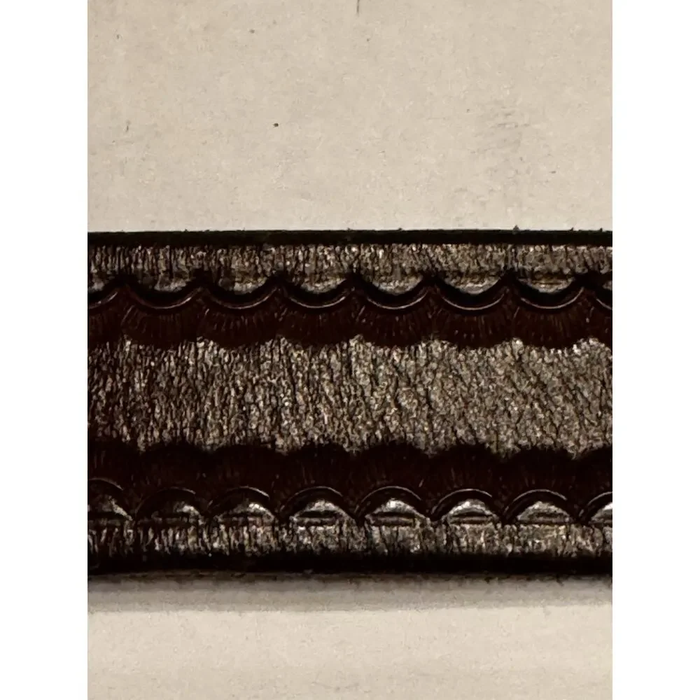 Chambers Belt Company Leather Tooled Brown Silver Road Runner Buckle Southwest